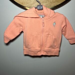 George Kids Coral Hoodie with Ice Cream Design